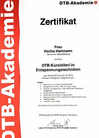DTB Zertifikat Entspannungstechnik Perlita Hartmann