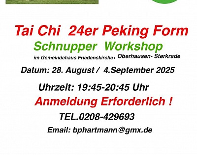TaiChi Peking Form Workshop Kurs in Oberhausen-Sterkrade mit Perlita Hartmann