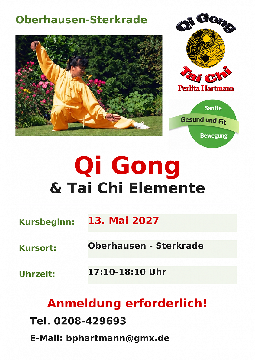 QiGong und TaiChi Kurse in Oberhausen-Sterkrade mit Perlita Hartmann